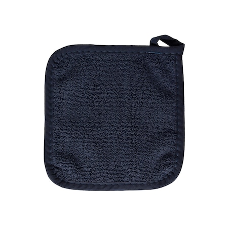 Ritz Classic Solid Pot Holder 100% Cotton Terry Navy Blue, PK12 32507
